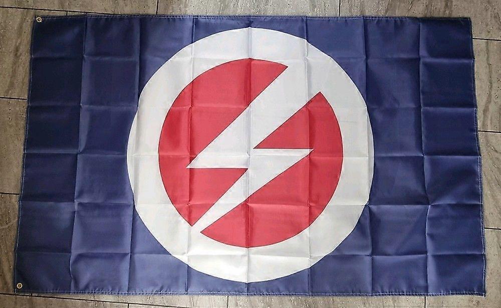 Drapeau éclair bleu, blanc et rouge ISD CX3568