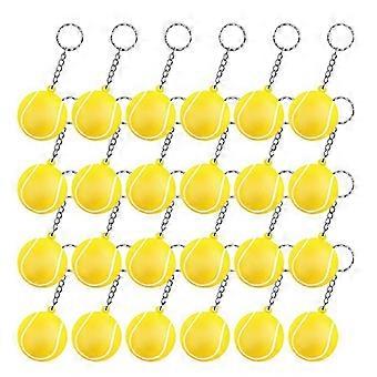 24er-Pack Tennisball-Schlüsselanhänger, Mini-Tennis-Stressball-Schlüsselanhänger, Sportball-Schlüsselanhänger, Karnevalsbelohnung für Jungen-Mädchen-Kinder