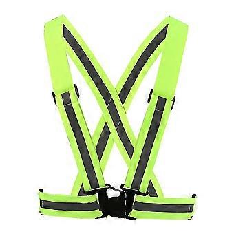 Adjustable Reflective Vest for Running Cycling Jogging - Green [XR]