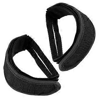 Anti-Rutsch-Fahrradpedale, Riemen, Festrad-Pedalbänder, Fuß-Set mit Riemen, Balken, selbstklebender Pedal-Zehenclip-Gurt, Gürtel (schwarz)