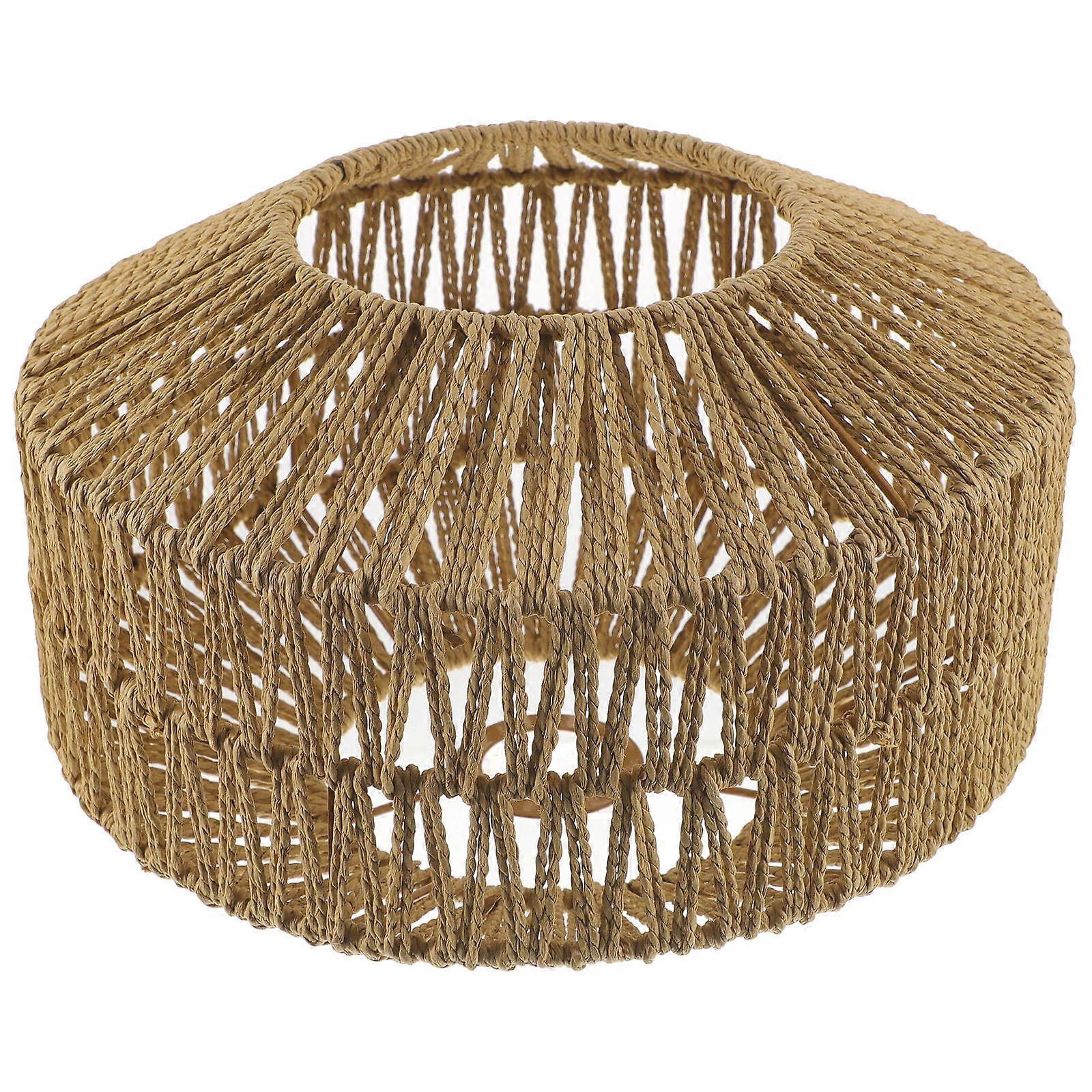 Paper String Lampshade for Ceiling Light Brown Industrial Style