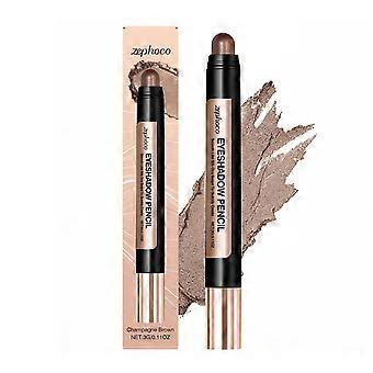 Zephoco Champagne Soft brown pearlescent eye shadow Brush smooth dizzy easy coloring Daily commuting eye makeup pen
