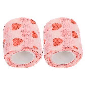 Pet Bandage for Dogs Wound Wrap Self 2Pcs with Pink Color