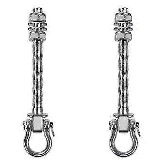 Stevige schommelophanging met lagers, geschikt voor houten en metalen materialen. Ideaal voor het ophangen van hangmatten en schommels.
