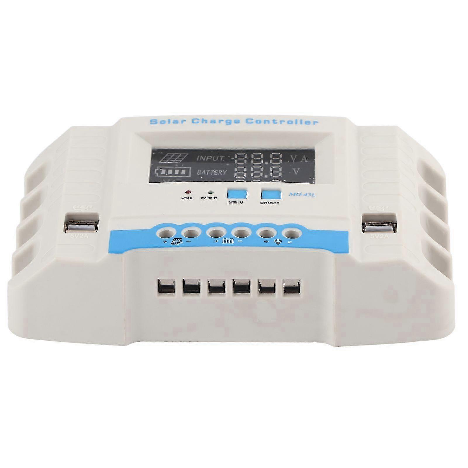 Solar Charge Controller LCD Display Electrical Protection Functions Impact Resistance Panel Regulator30A