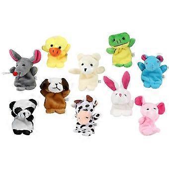 Cartoon Animal Finger Puppets for Story Time 10pcs Soft Cute Playful Finger Toys