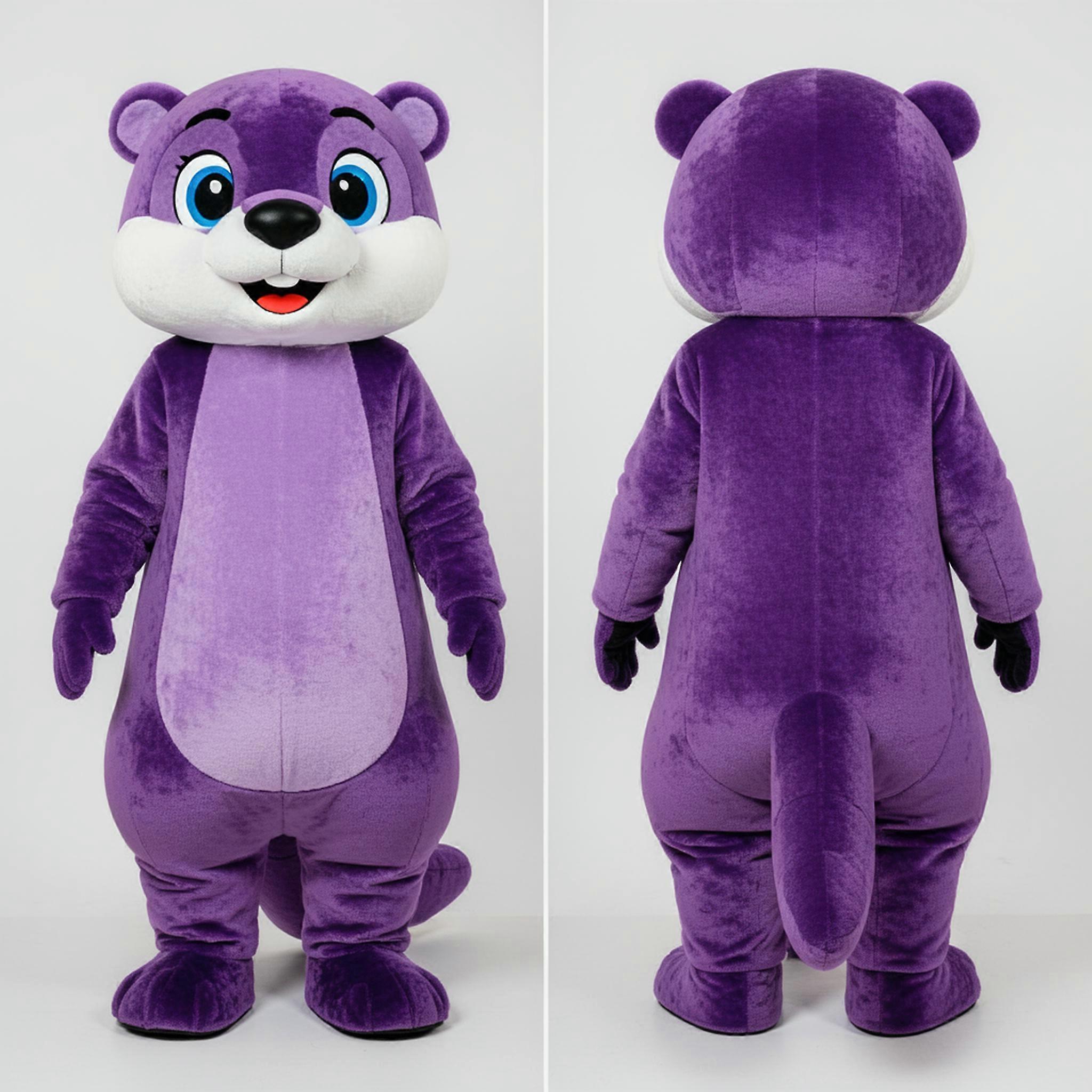 MASTICOT Purple Rounded Otter Mascot