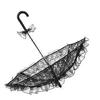 Lace Umbrella Wedding Umbrella for Decoration 1Pcs Black Elegant Lace