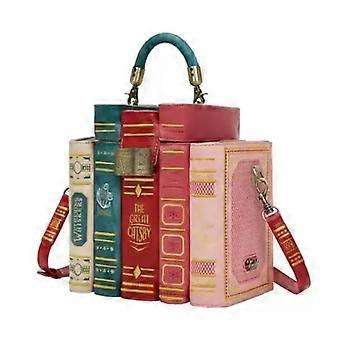 Zaino originale a forma di libri impilati, borsa a tracolla, regalo per gli amanti dei libri.