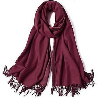 CashmereFeel Tassel Plaid Shawl For Women, Versatile Long Blanket Scarf For Autumn Outfits