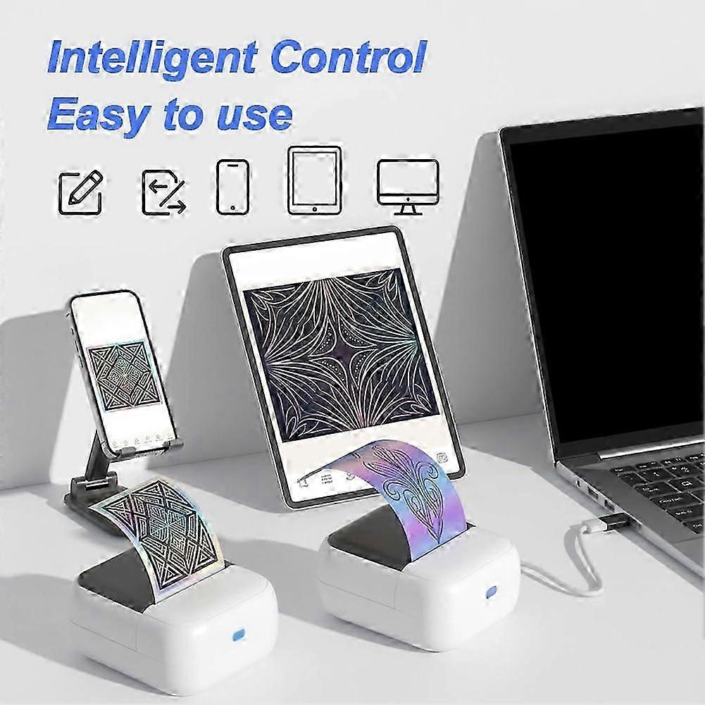 Mini Sticker Printer, Portable Thermal Label Printer for Small Pattern Sticker Note Printing