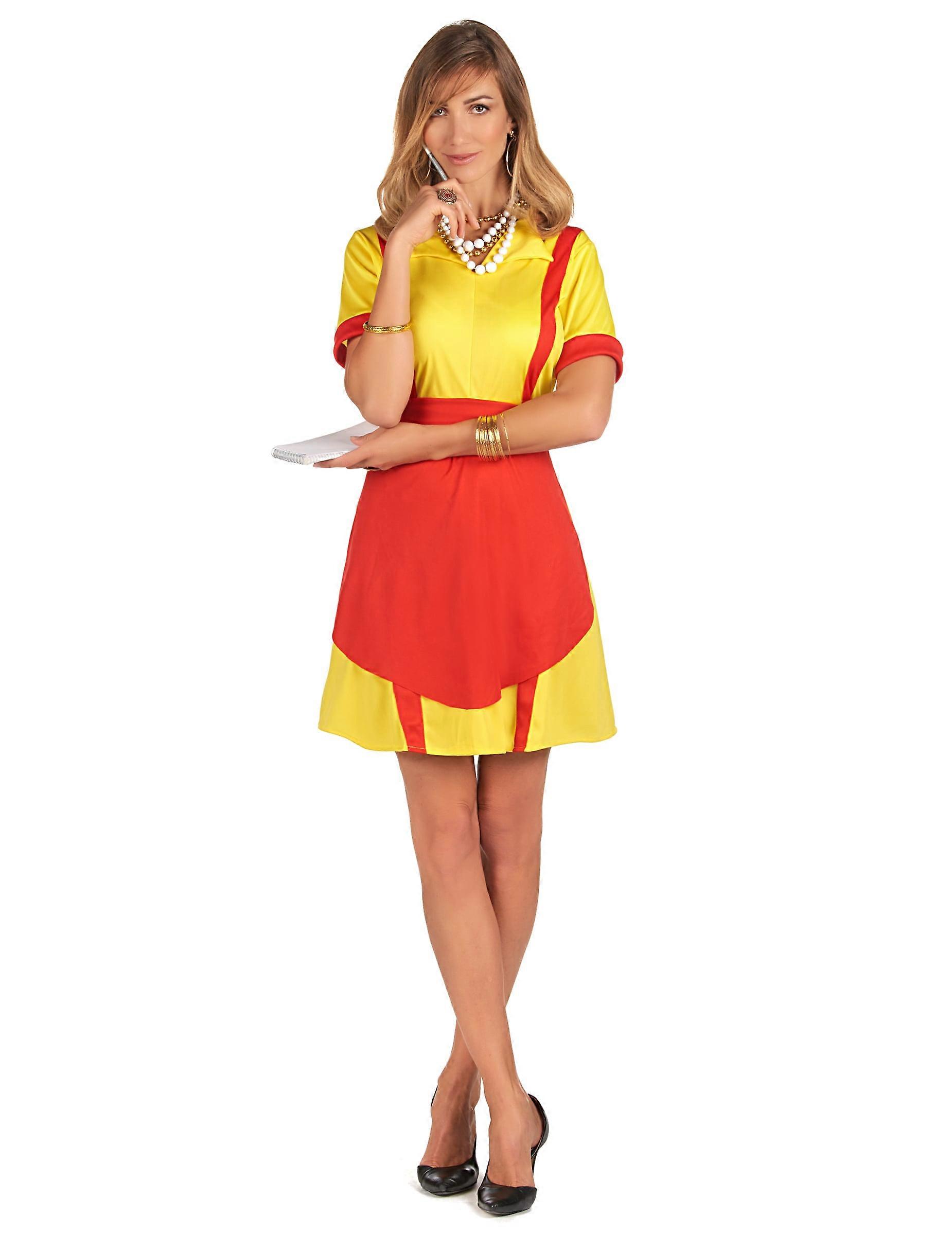 Women's US diner waitress costume