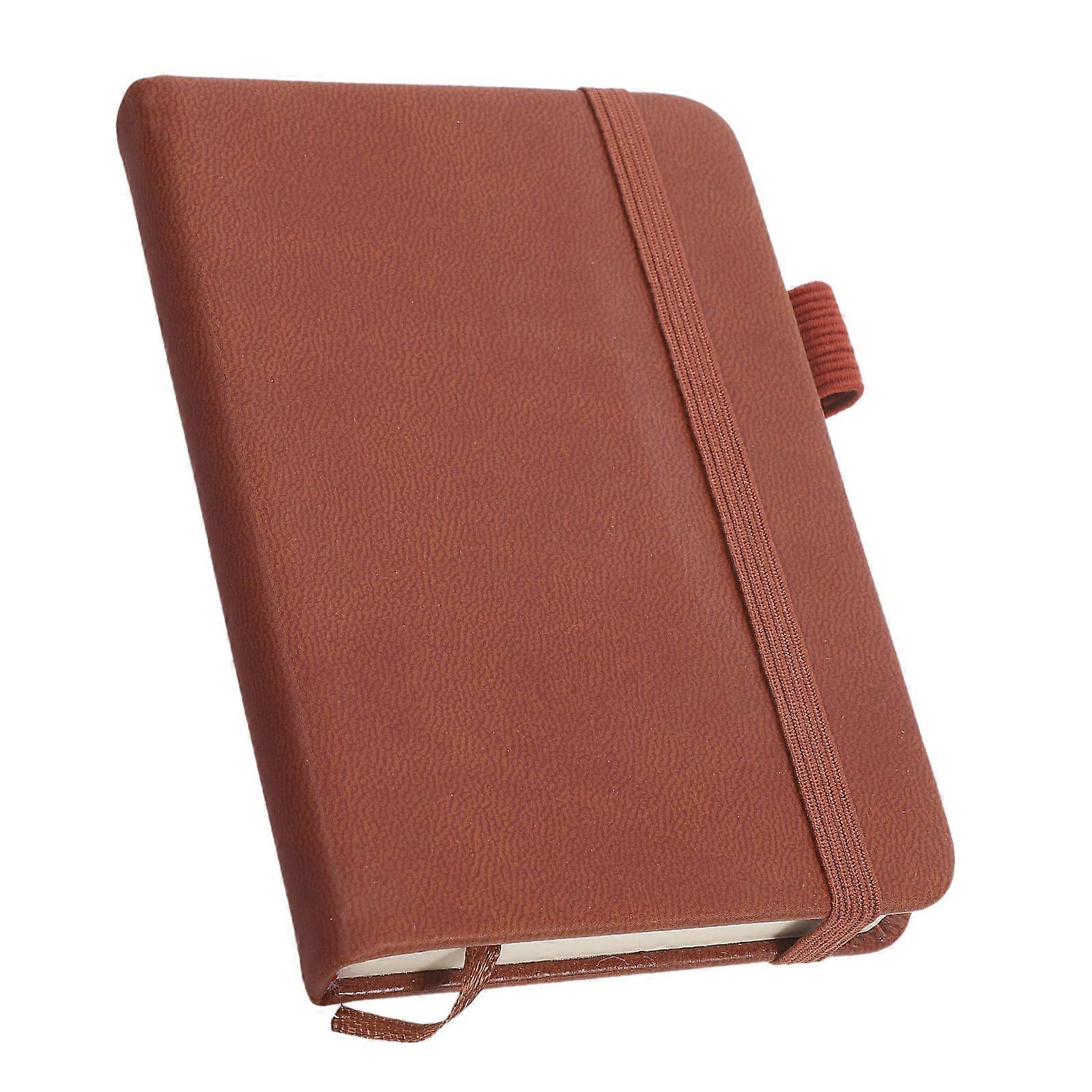 Brown Pocket Notepad for School Use 5Pcs Portable Writing Notebook Set