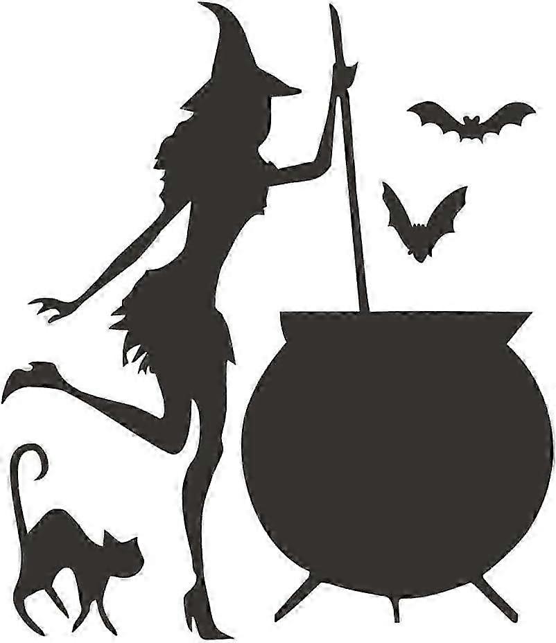 Playful PVC Witch Wall Stickers