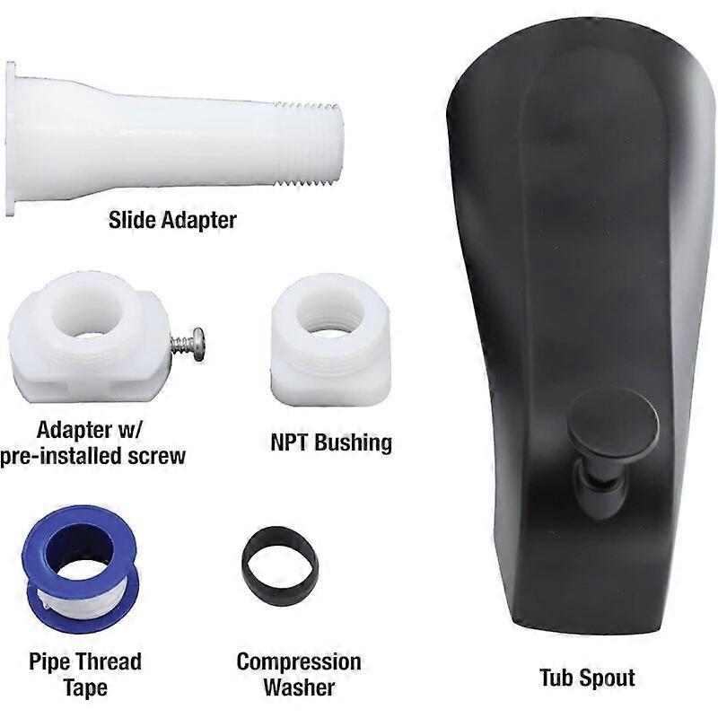 Bathtub spout, matte black