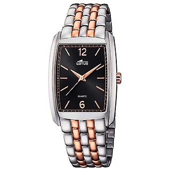 Lotus Classic kvarts analog Unisex klocka med 18354/4 guldpläterad rostfrittstål armband