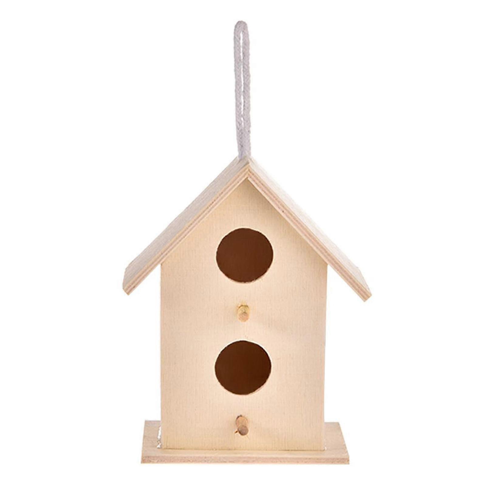 Unfinished Rustic Spacious Birdhouse Kit