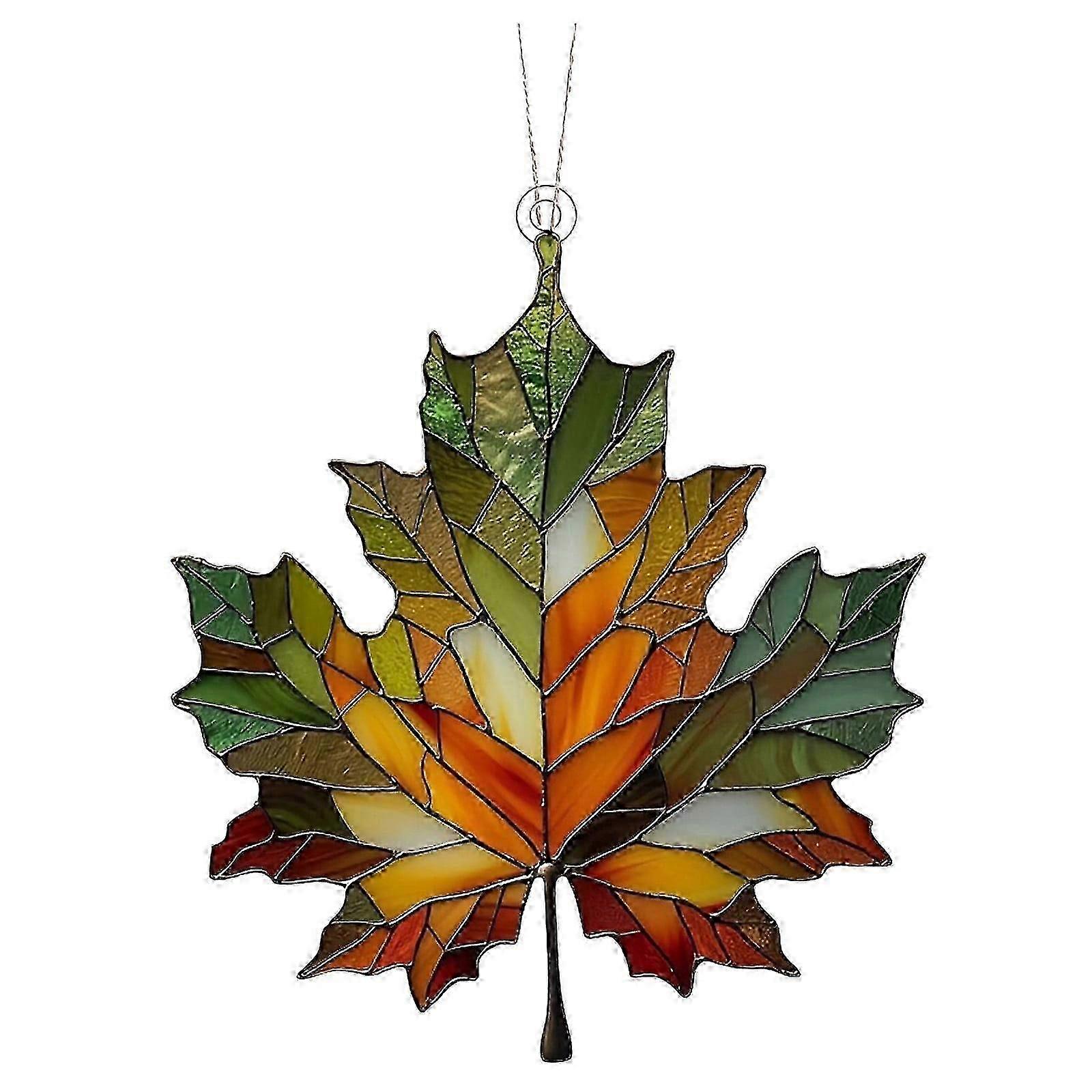 Maple Leaf Stained Acrylic Ornament
