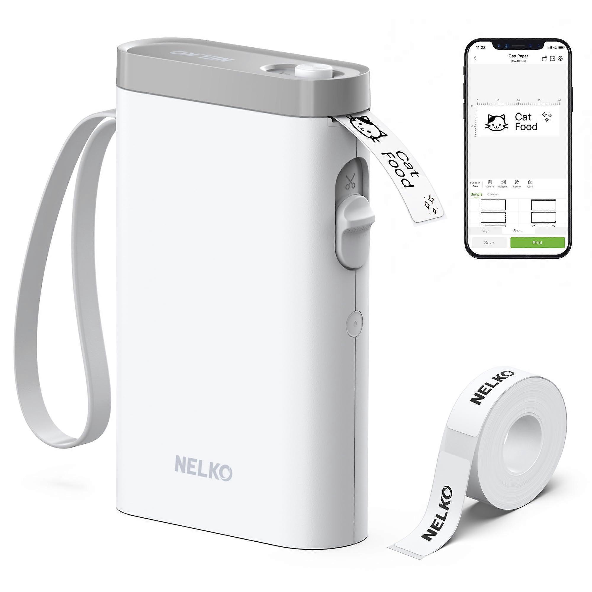 Label Maker P21 Draagbare Bluetooth Stickerprinter met Tape, Wit