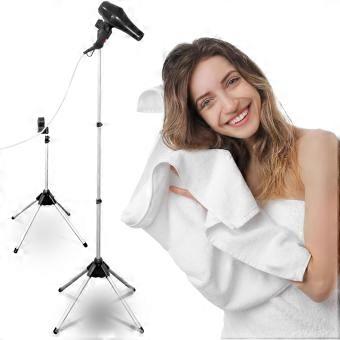 Hair Dryer Stand with Adjustable Height and 360° Rotation, Hands  Blow Dryer Holder with Heavy Base for Bathroom or Vanity
