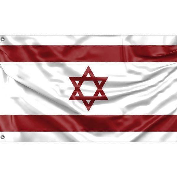 Red Israel Flag I Unique Design