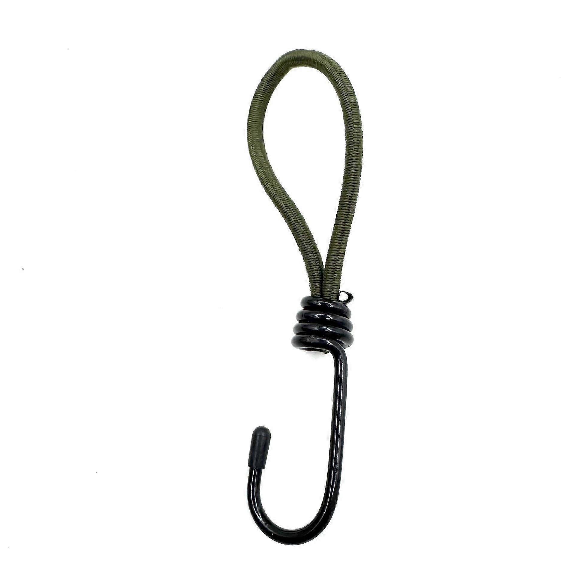Olive Green Elastic Bungee Hook Set