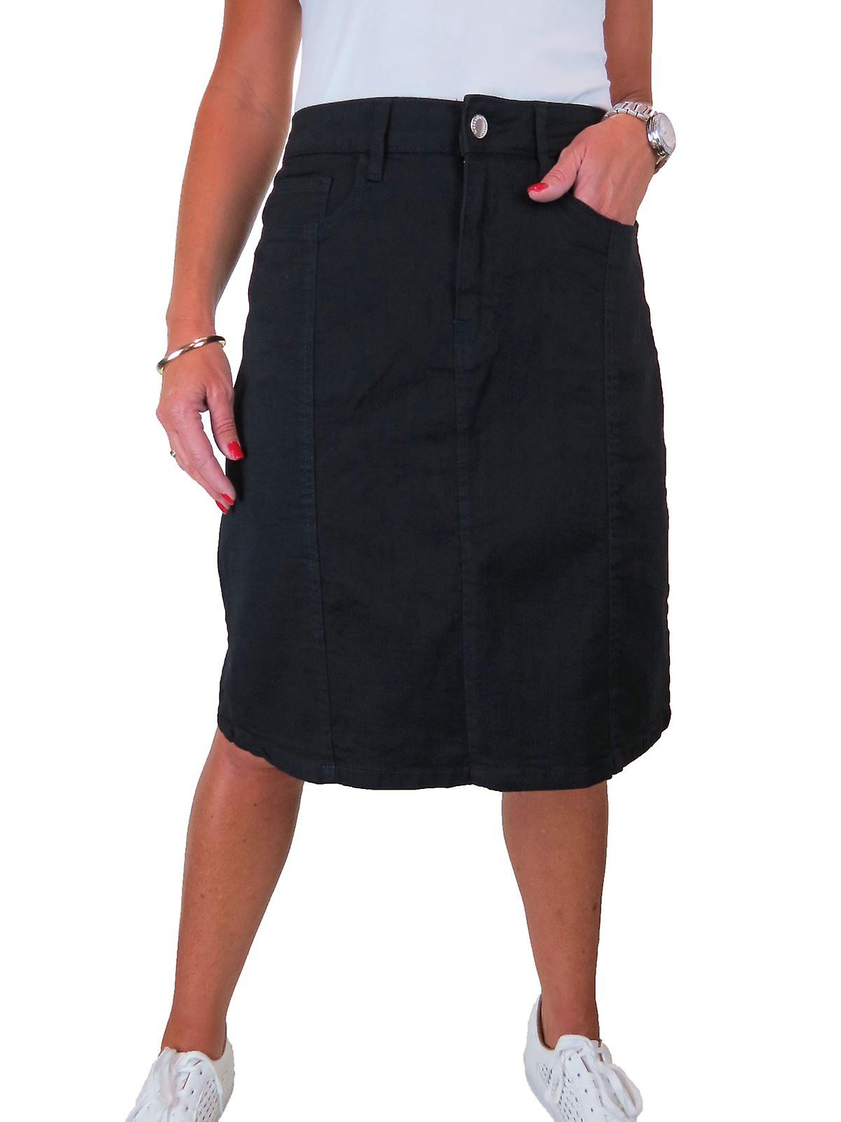 Paulo Due Women's Stretch Denim A Line Skirt