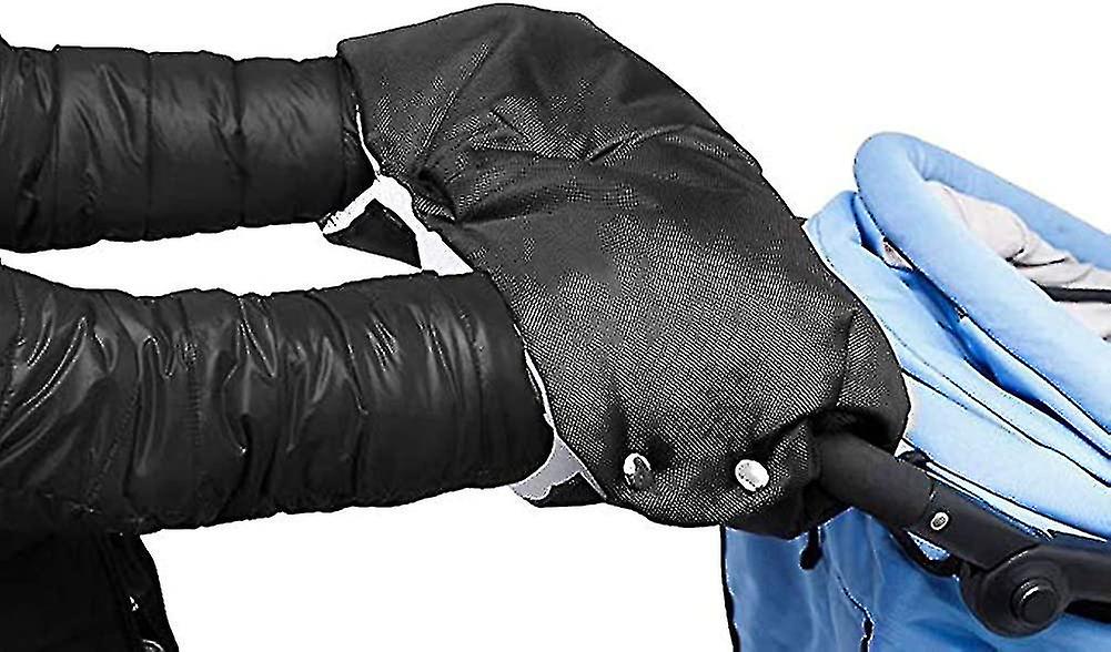 Windproof Fleece Stroller Hand Warmer, Thermal Muff Gloves Inside Hand Muff