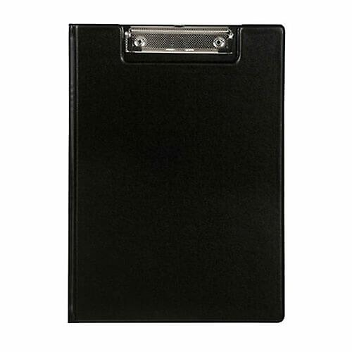 Marbig Plastic Clipfolder A4 Fitted Wire Type Clip Clear Pocket Inside Front
