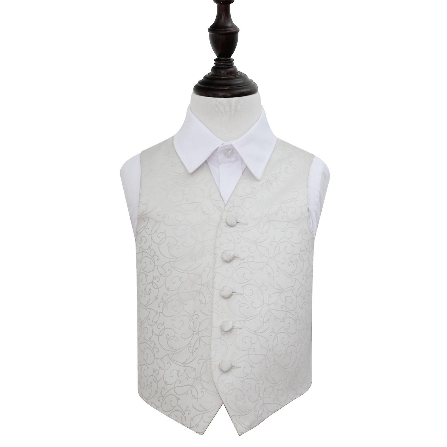Ivory Swirl Wedding Waistcoat for Boys