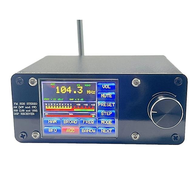 ترقية جميع الفرقة Si4732 RDS ستيريو راديو دسب استقبال FM صباحا لو (ميغاواط سو) SSB + 2.4 بوصة تعمل باللمس LCD + هوائي سوط + بطارية