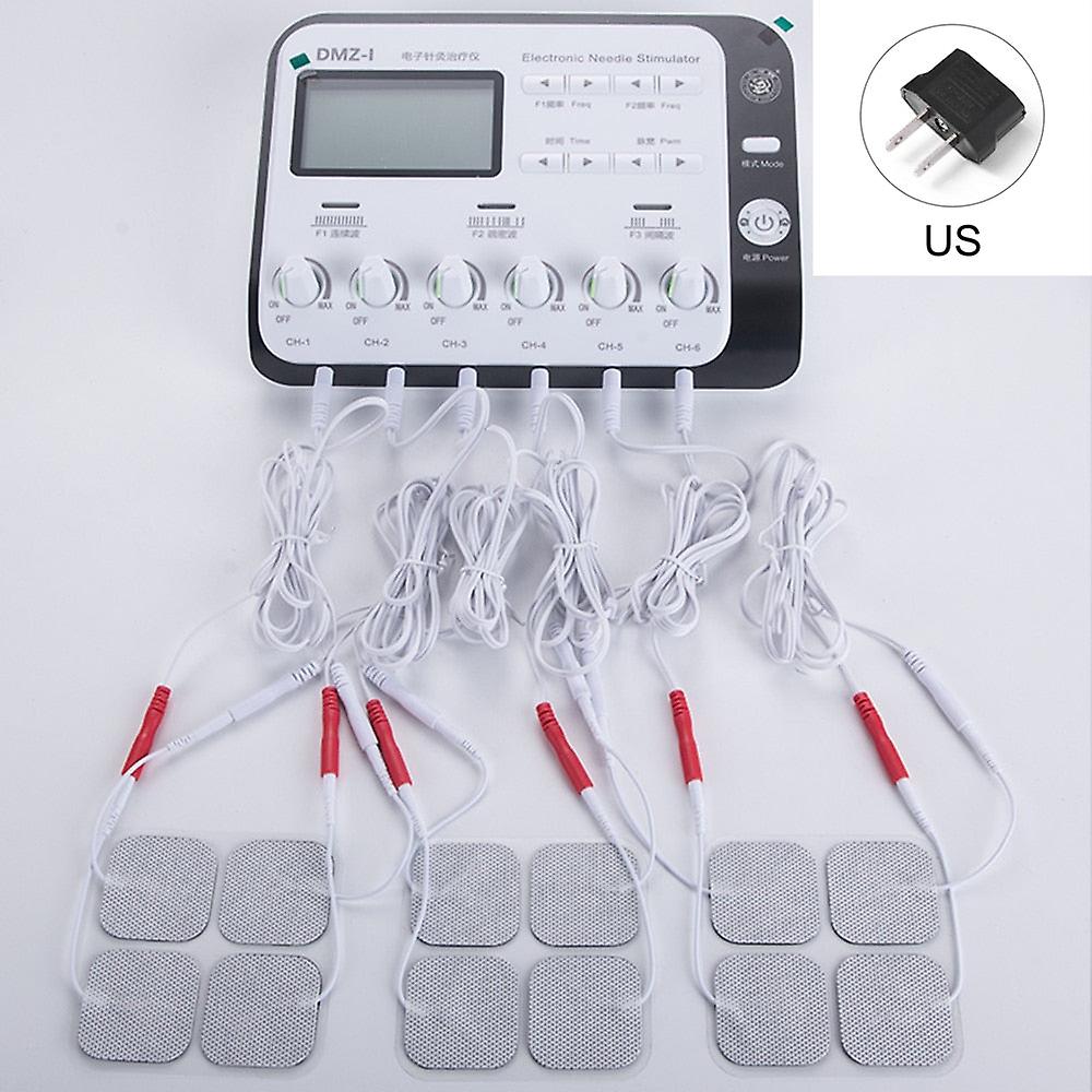 Patchs d'électrostimulation Physiothérapie Tens Masseur corporel 6 canaux de sortie Disgistal Multifonctionnel Relax Électroacupuncture