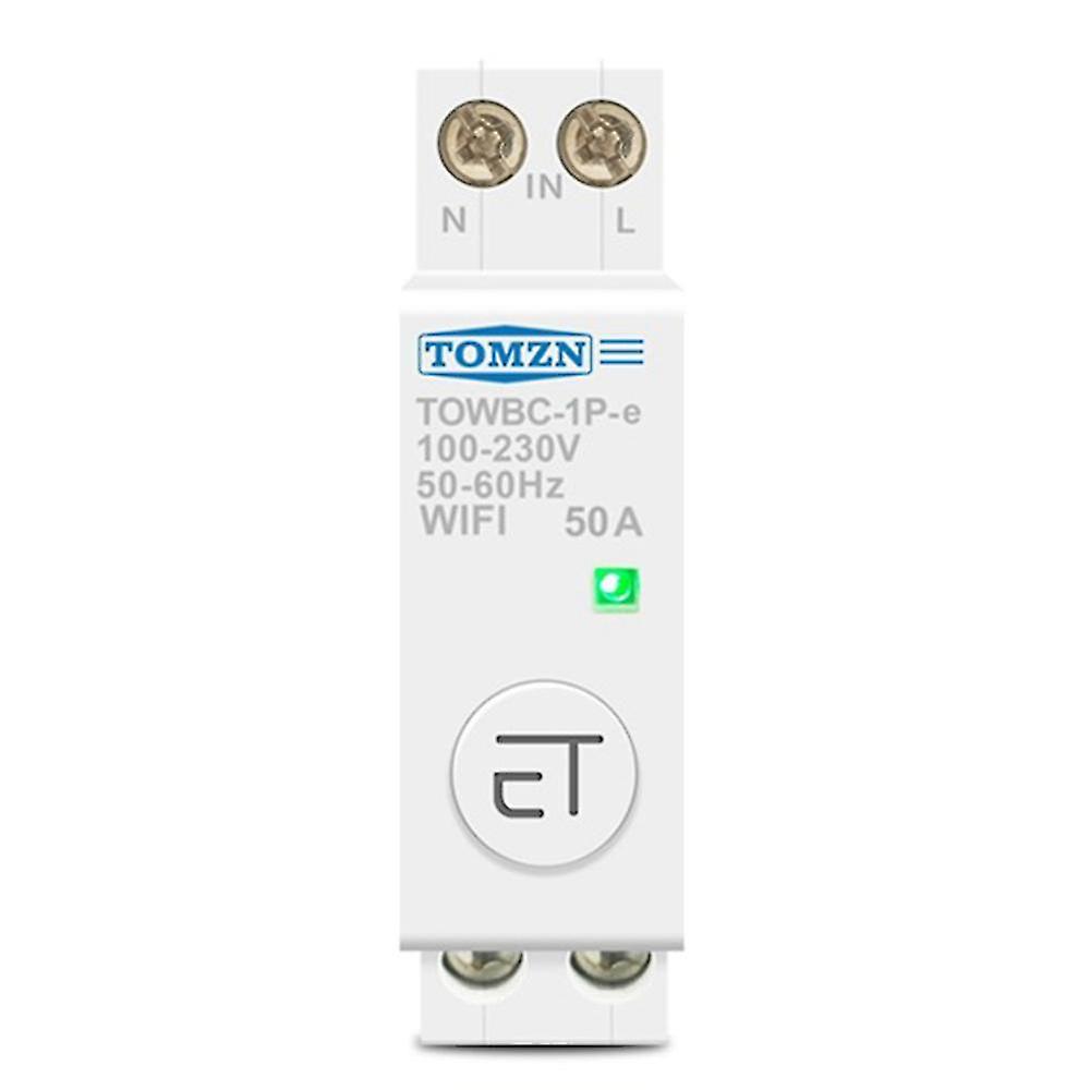 Din Rail Wifi Circuit Breaker Smart Switch Remote Voice Control By Ewelink App For 100-230v Single Phase 1p 50a