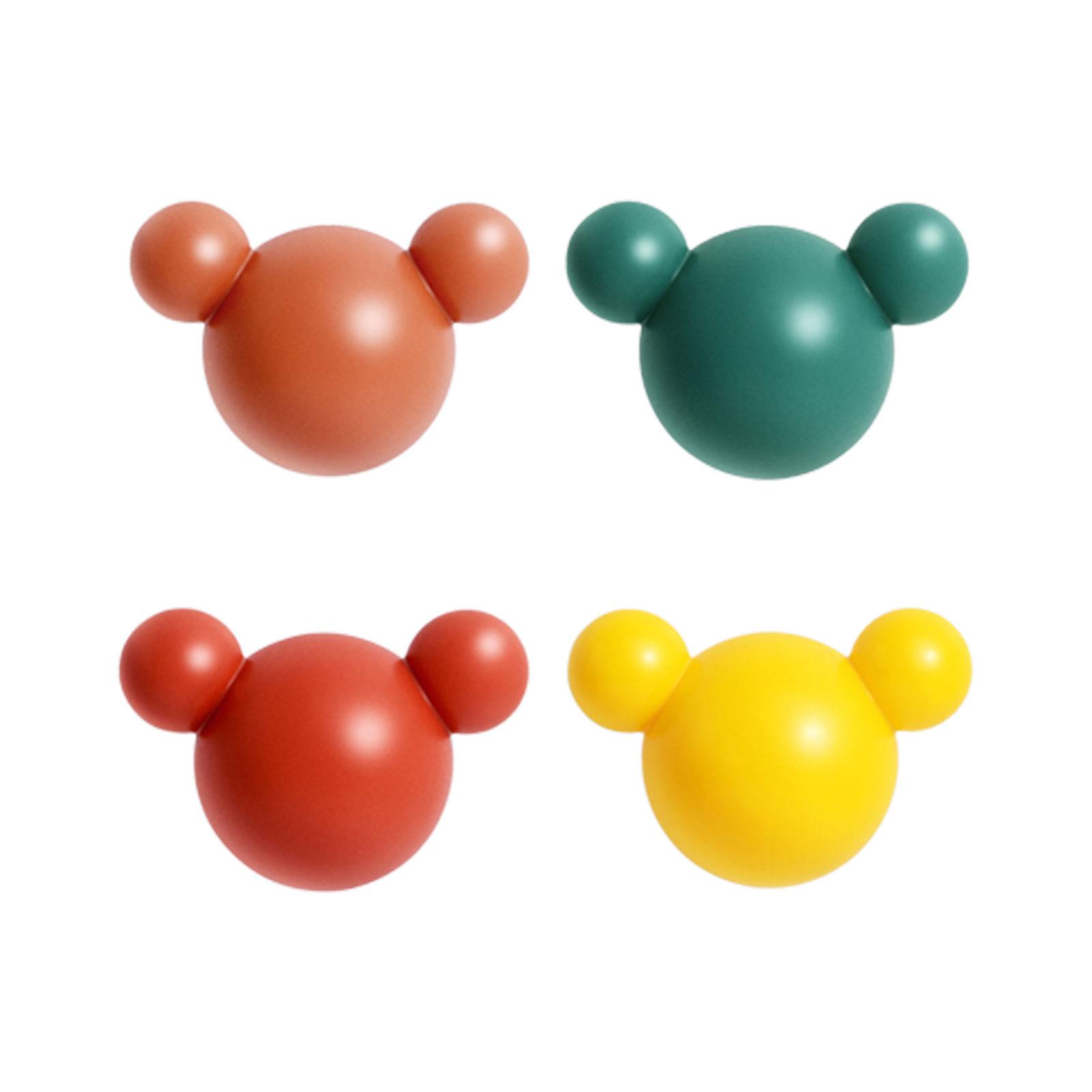 4pcs Self Adhesive Multi-purpose Hook Bright Colored Waterproof Holder