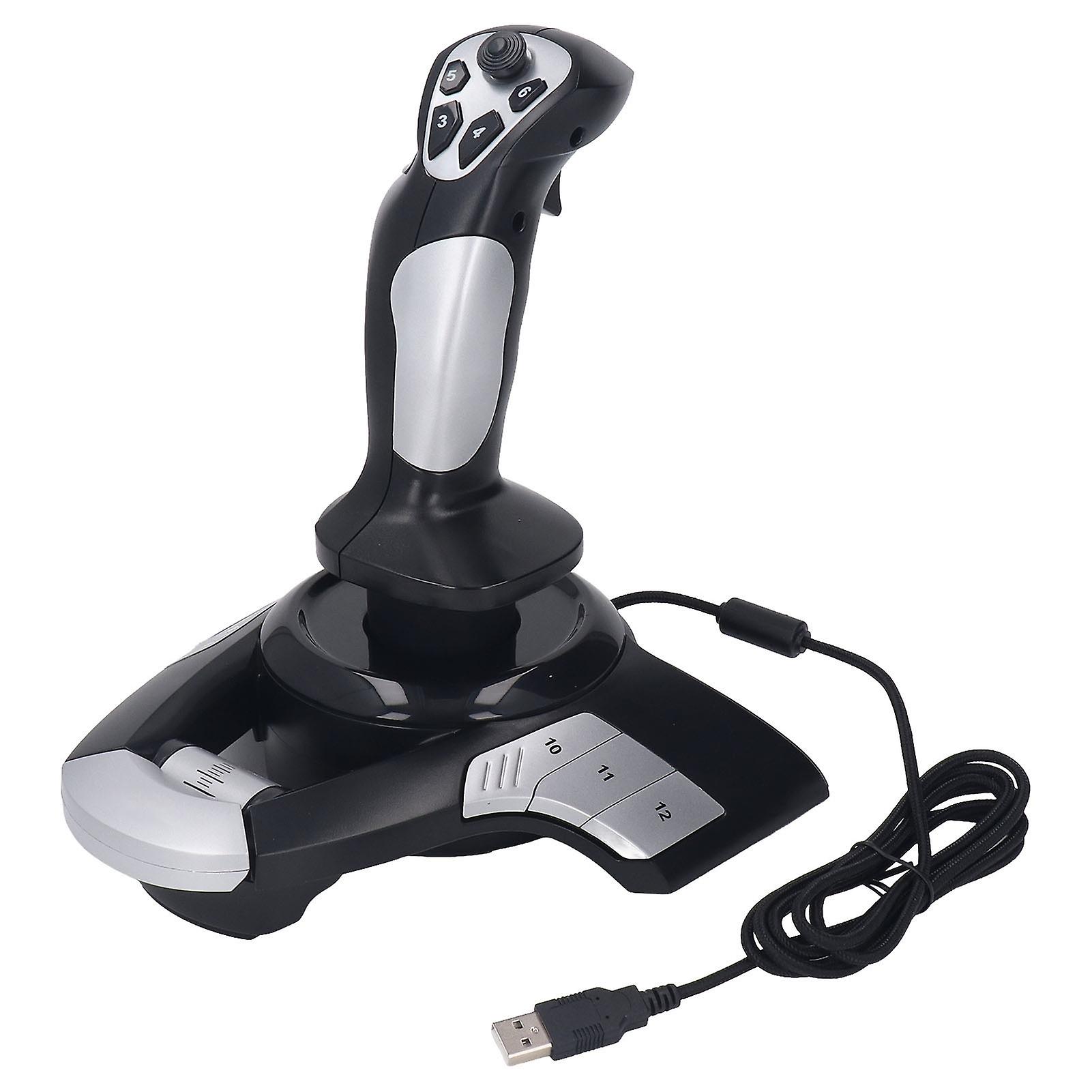 Flight Joystick Controller 3D USB Wired Flight Simulator Stick Joystick Controller with Vibration Function
