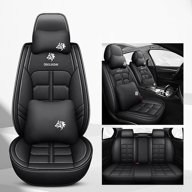 High Quality Car Seat Covers Pu Leather Seat Cushion Front And Rear Split Bench Protection Universal Fit For Auto Truck Van Suv