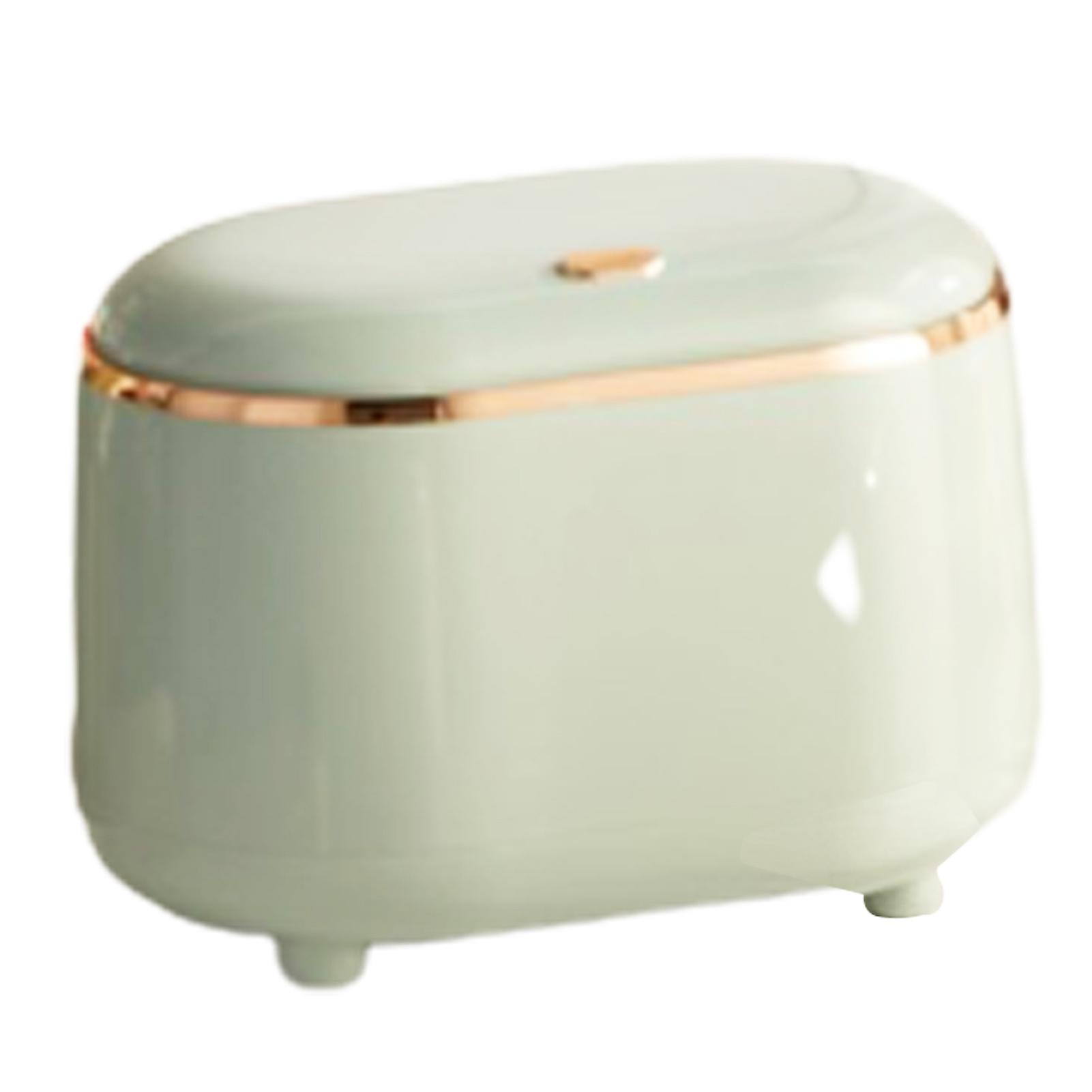 Tabletop Trash Can With Lid Portable Countertop Garbage Can For Flat Dormitory Hotel Office