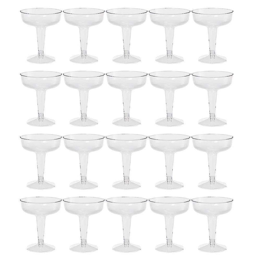 20pcs Clear Plastic Champagne Glasses Compatible Parties Clear Plastic Cup