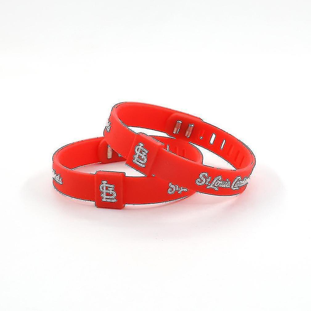 Hmwy-2pcs Baseball Silicone Bracelet Adjustable Sports Baseball Wrist Strap New York Yankies