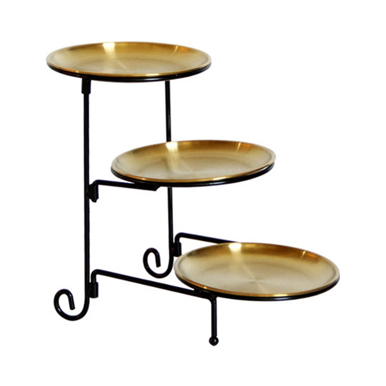 Three Layer Fruit Basket Stainless Steel Fruit Basket Modern Multi Layer Fruit Snack Storage Basket