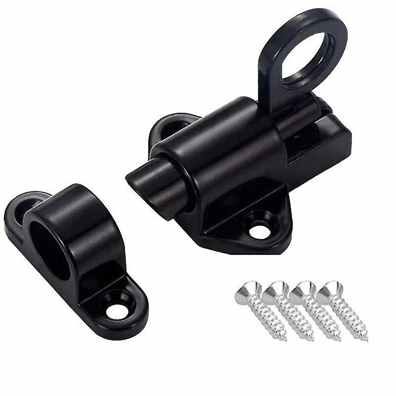 Self Closing Latch Bolt Automatic Spring Loaded Door Gate Security Lock + Screws