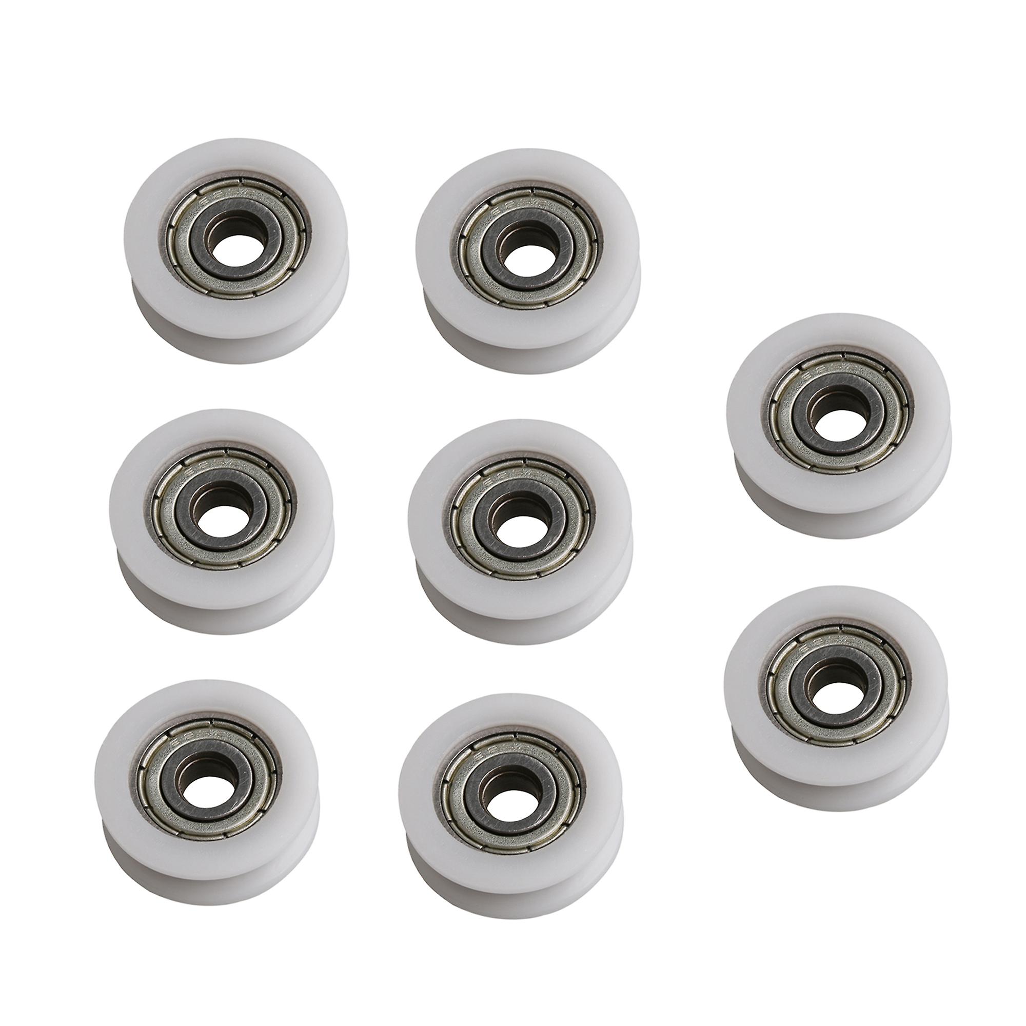 8PCS U Shaped Bearing Wheels 625ZZ Steel Window Guide Pulley Rollers