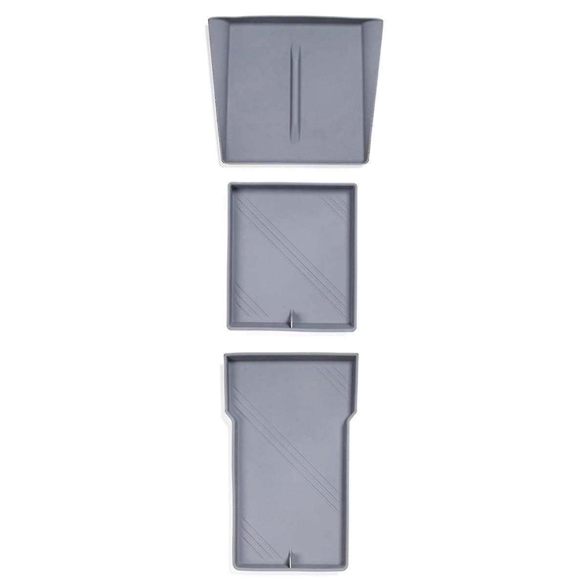 For 2024 Center Console Organizer+armrest Storage Bottom+wireless Charging Mat ,silicone Grey