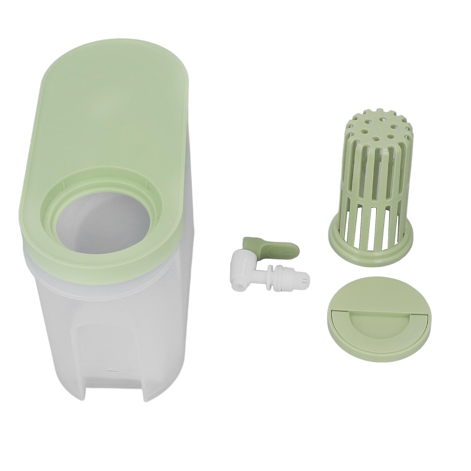 3.9L Green Cold Kettle with Faucet, 24x12x18cm, Double Filter