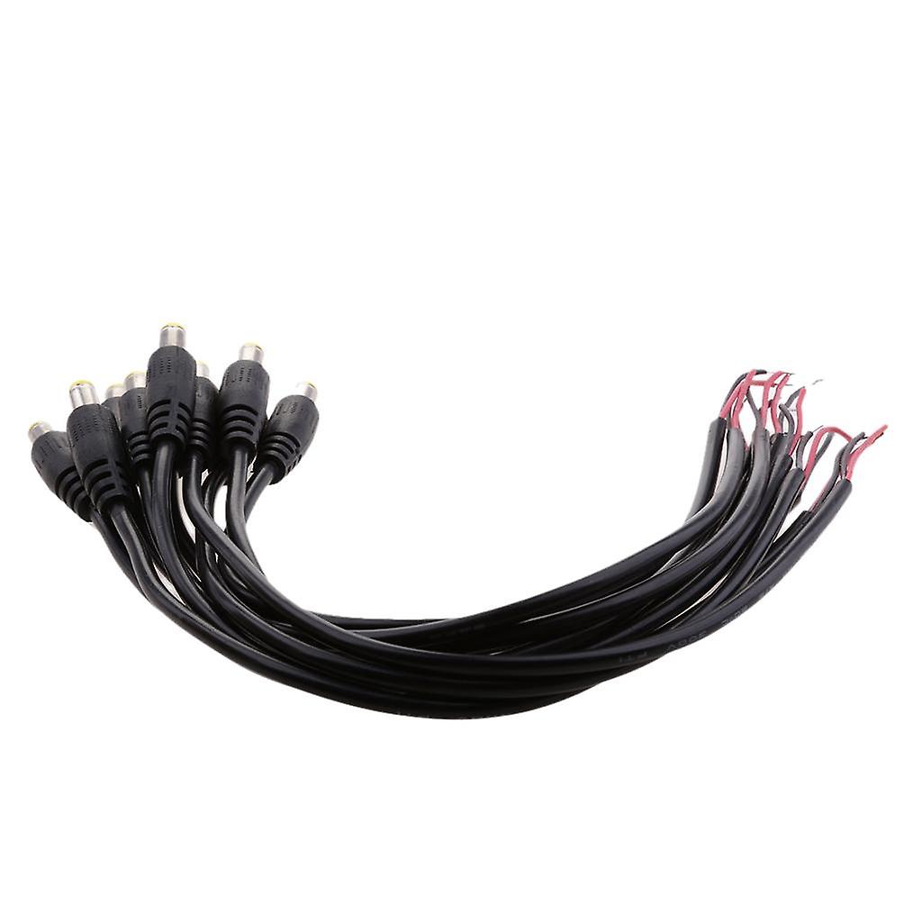 10 piezas 12V 5.5x2.1mm macho toma de corriente CC conector conector cable enchufe cable
