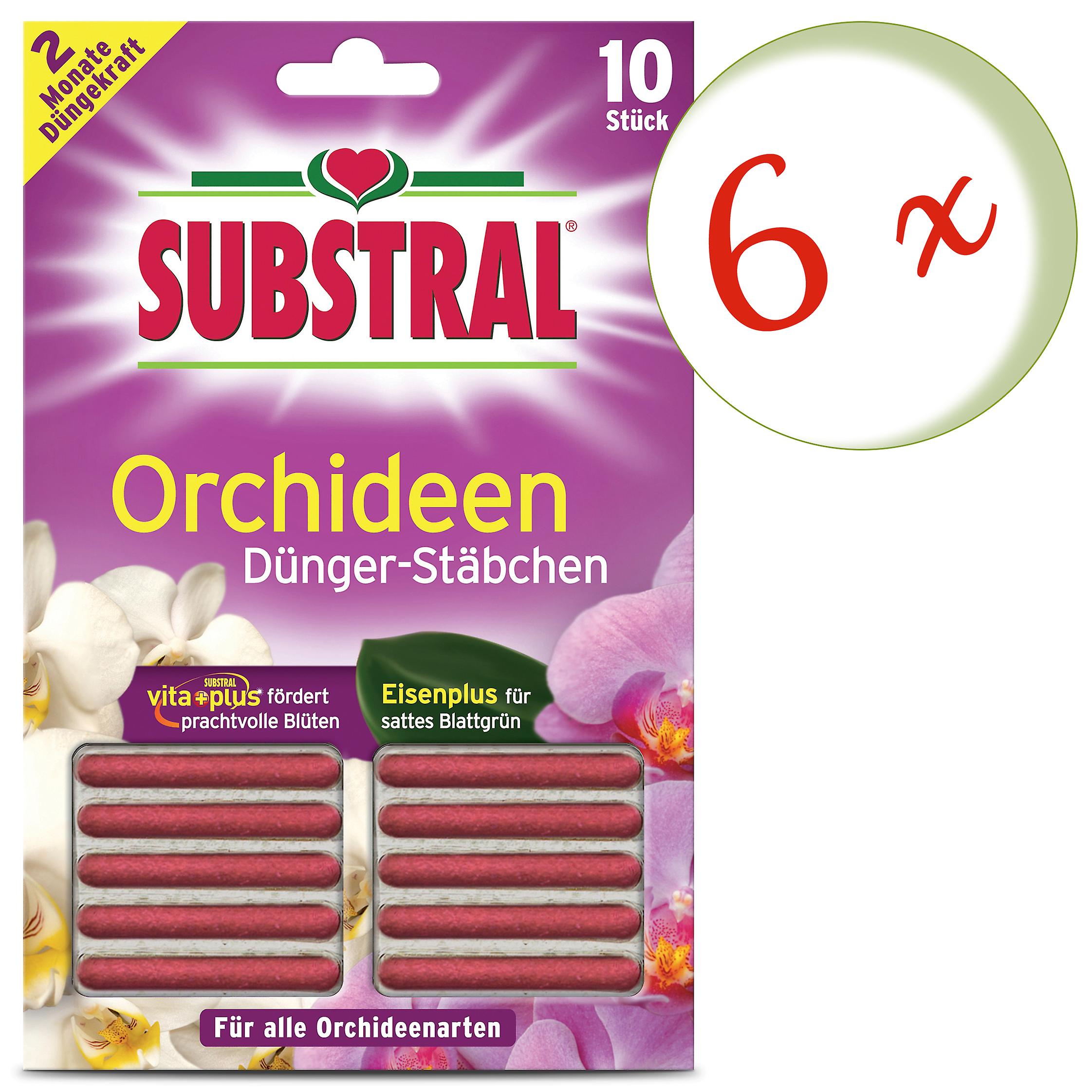6 x SUBSTRAL® orchid fertiliser sticks, 10 pieces