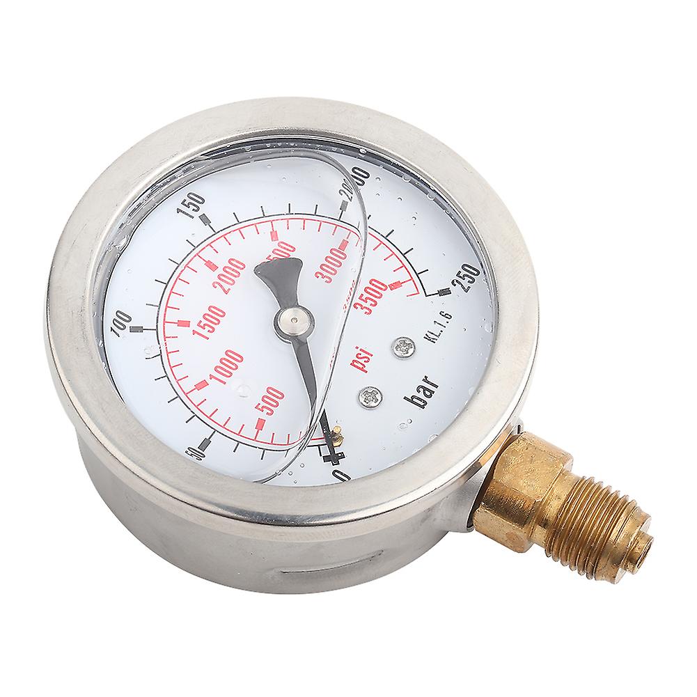 Manomètre de pression d'eau hydraulique à cadran 0-250 bar 0-3750 psi G1/4 63 mm