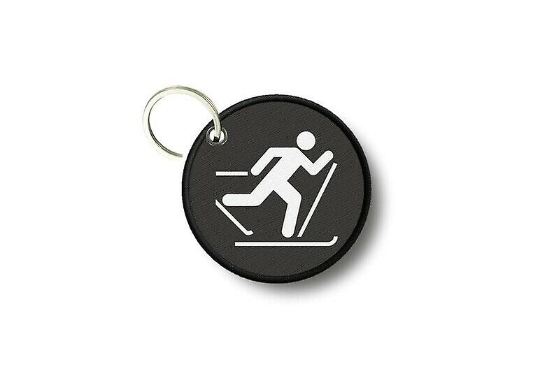 Key key door keys round prints double-sided cross-country skiing