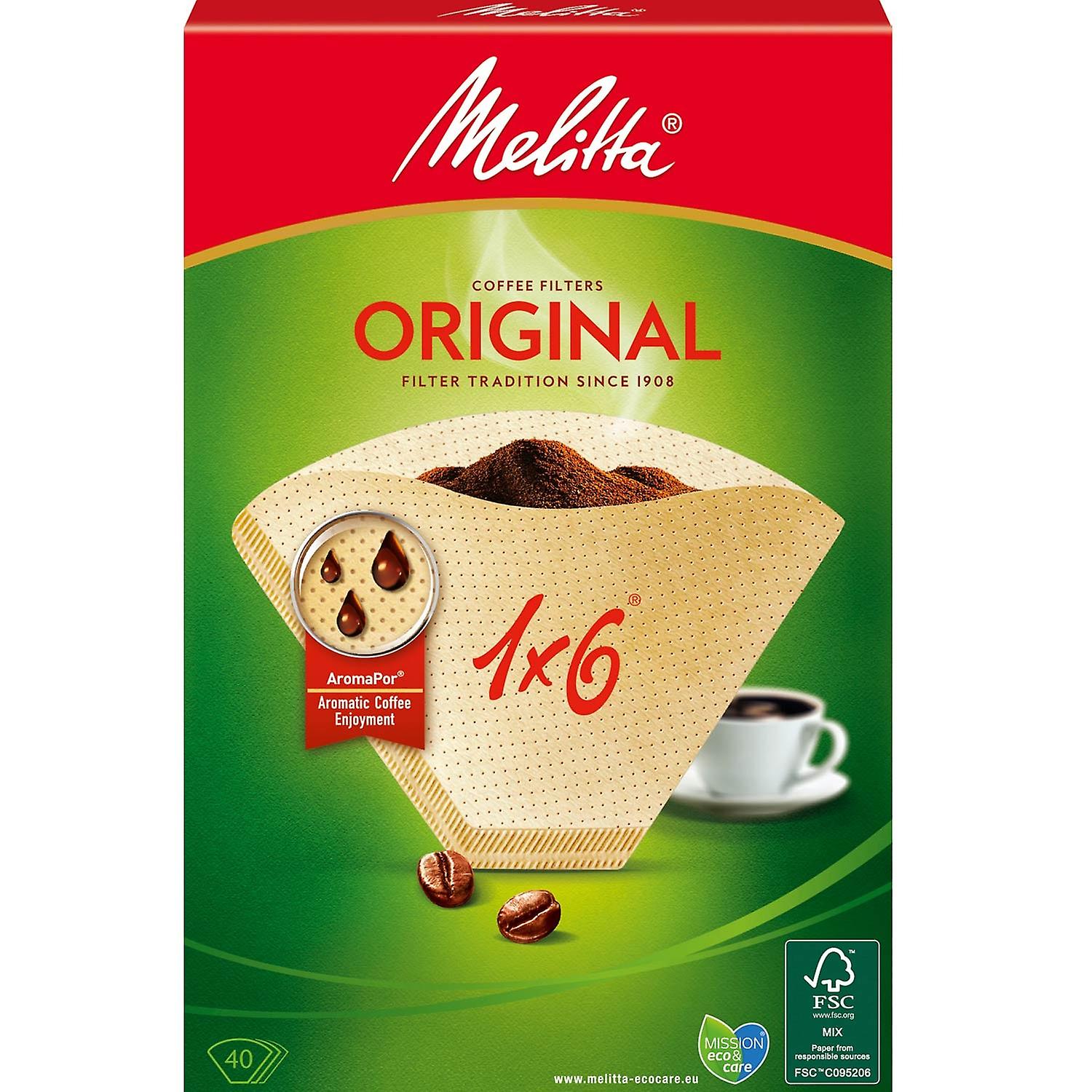 Filtre à café 1X6 40pack (Note 8 dfp)