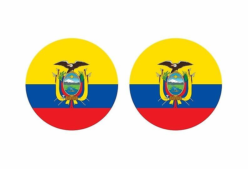 2x stick sticker round cocarde flag ecuador